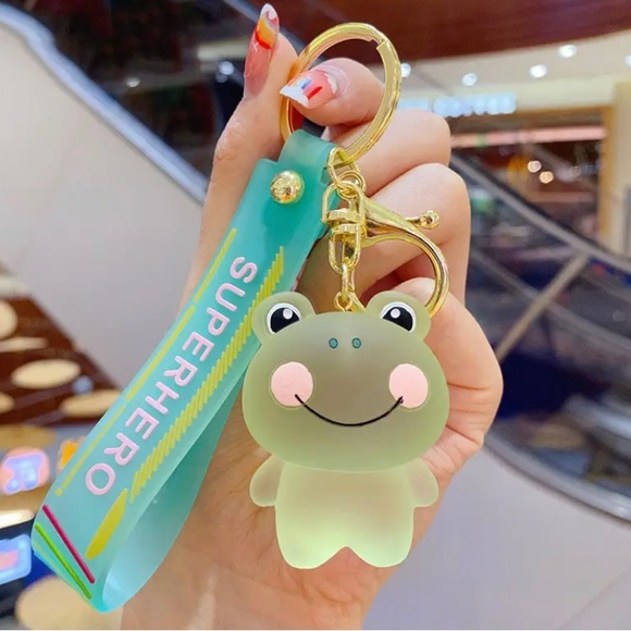 Accessories - Feel Cute | Green Superhero Frog Key Holder Keychain Bag